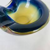 Sommerso Murano glass empty pocket ashtray