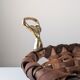 David Marshall brutalist splint wood and cast brass basket, 1970s