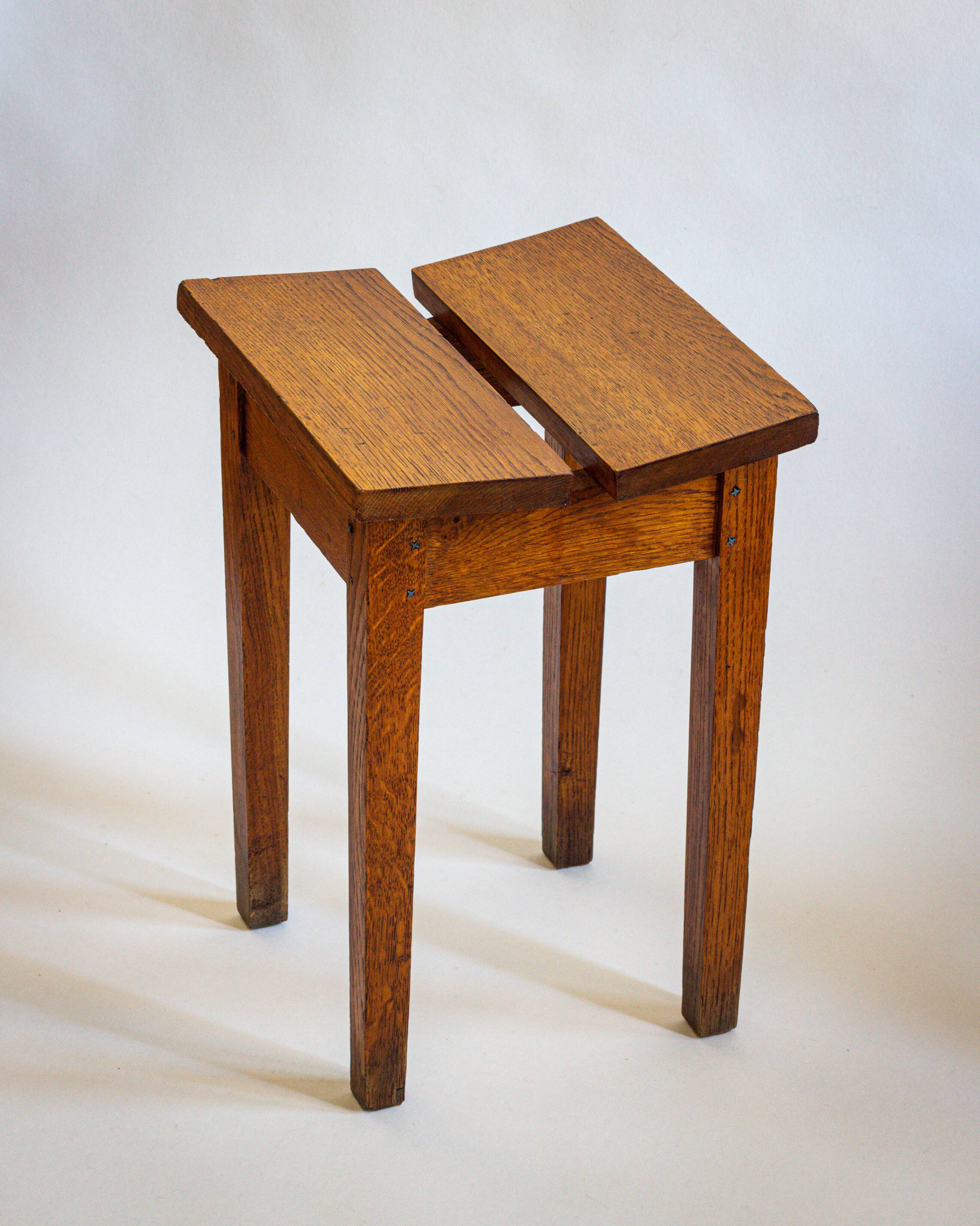 Wooden stool, reconstruction period, Anonymous craft work, 1950s
