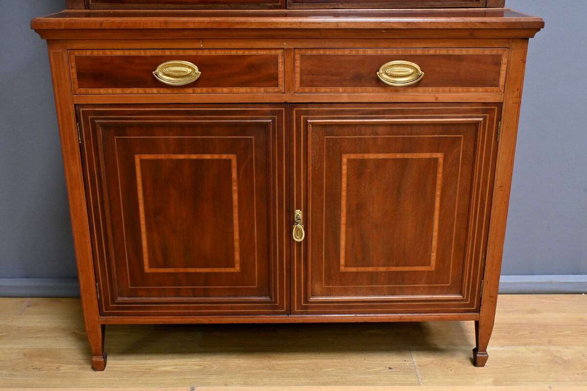 Edwardian Style Mahogany Bookcase, England – Early 20th Century