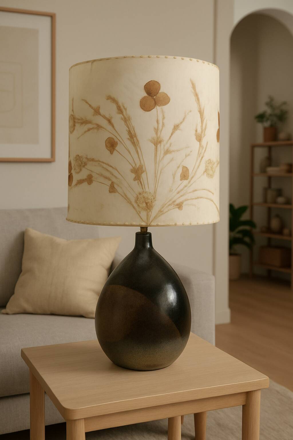 Lampe vintage en céramique – Les Cyclades, Anduze (années 60-70)