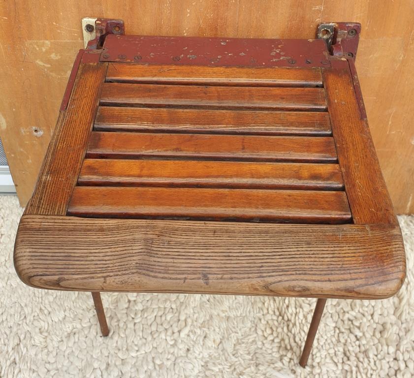 Folding seat wood Paris metro Sprague