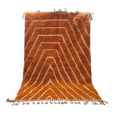 Berber rug in pure orange wool
