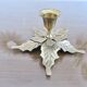 Flower candle holder, in gilded brass 60s 70s