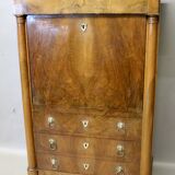 Empire secretary desk in walnut with black marble top