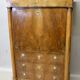 Empire secretary desk in walnut with black marble top
