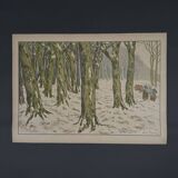 Lithograph by Henri Rivière The Aspects of Nature The Wood, Winter