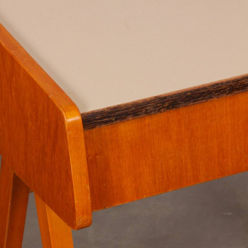 Paire de tables de nuit vintage, bois et formica, 1970