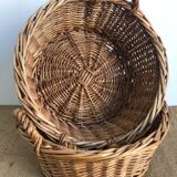Set of 2 wicker baskets, kitchen decoration