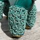 Spaghetti Green Ceramic Poodle Dog