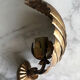 Gold metal leaf wall light