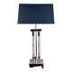 Designer lamp in chrome metal and Altuglass 1990s Ht 85 cm