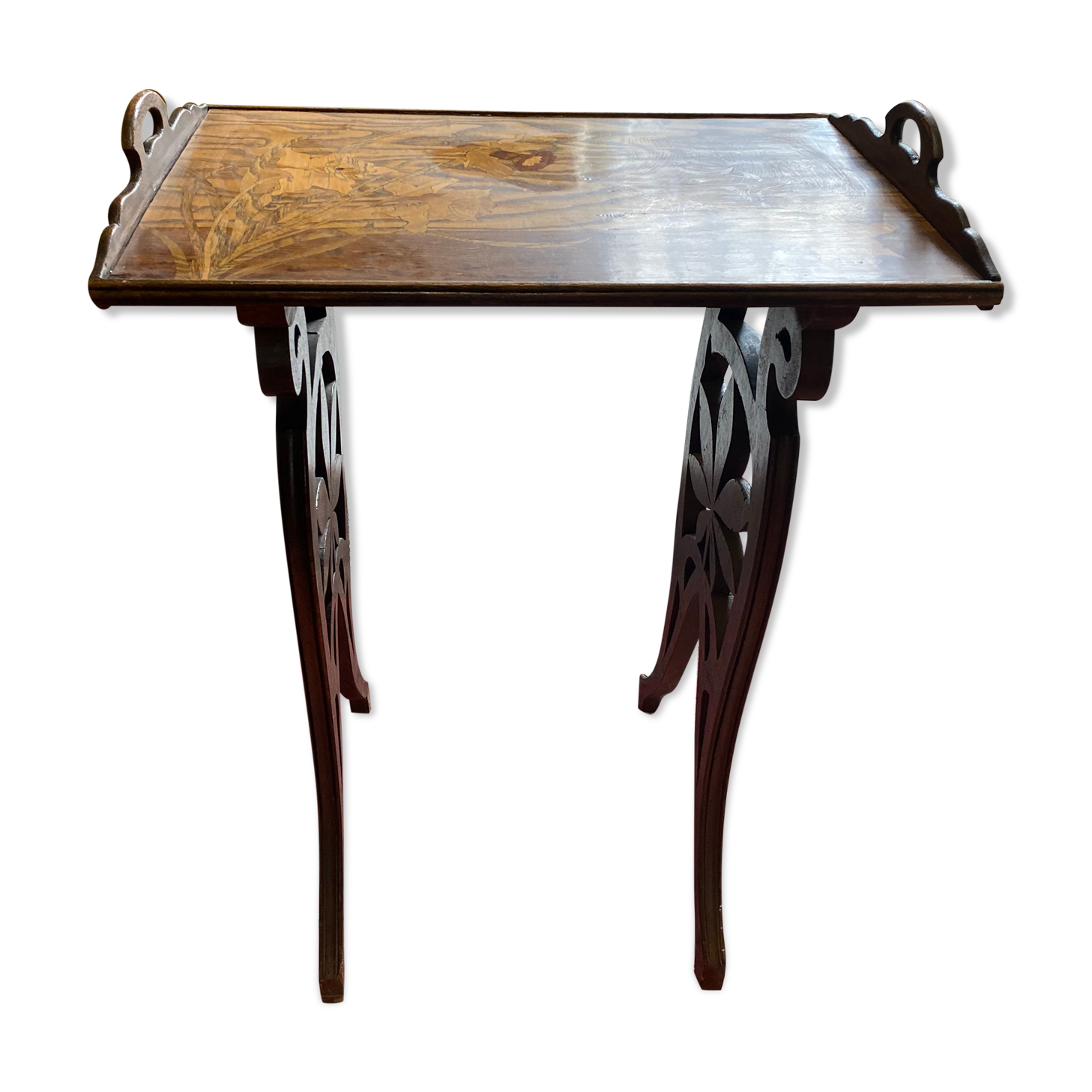 Side table marquetry Art Nouveau Emile Gallé
