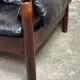 Admiral armchair and its ottoman by Erik Merthen Sweden vintage 1960