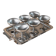 Silver-tone Stainless Steel Vintage Drinking Set for 6 with Tray, 1970s Italian Minimalist Design