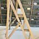 Old small painter's stepladder, wooden trade furniture, step stool
