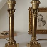Pair of Lamp Feet in XXth Bronze