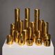 Collection of 21 modular brass candle holders — Colseth, Norway, circa 1960–70