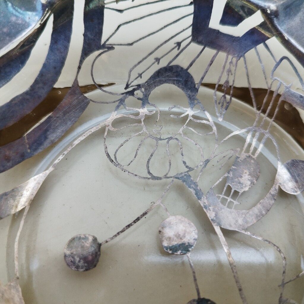 Ashtray art deco pierrot silver vintage