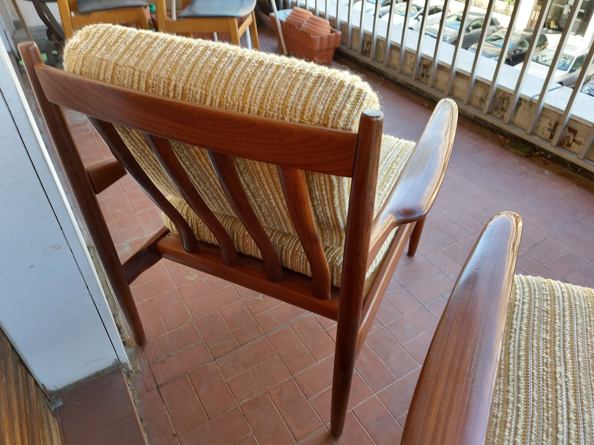 Scandinavian armchair Grete Jalk in teak, 50