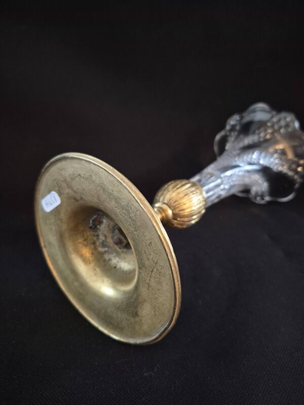 Vase cornet ou tulipe, Centre de table, cristal de Baccarat 19ème siècle