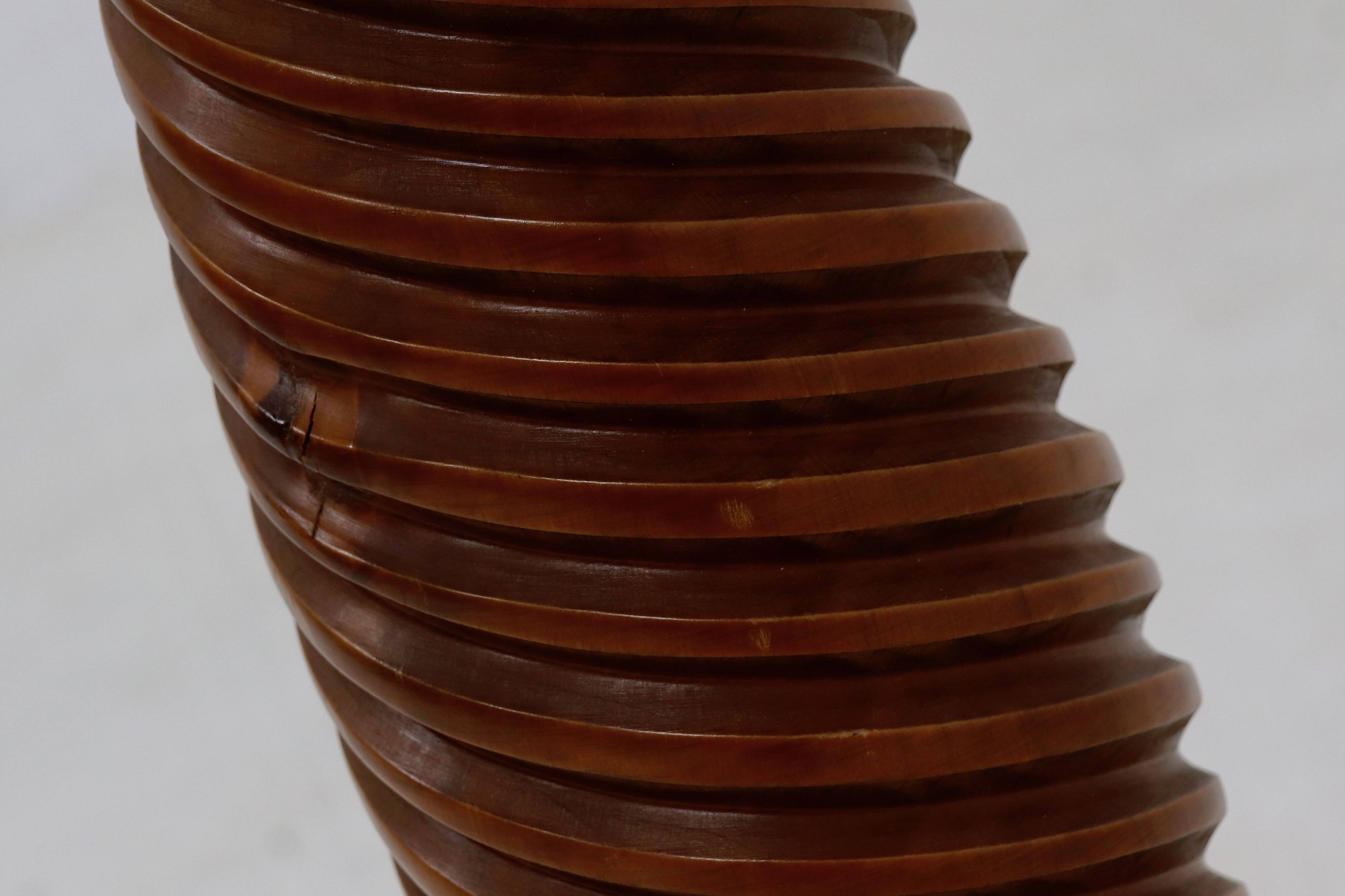 Decorative Solid Wooden Pedestal 1970s