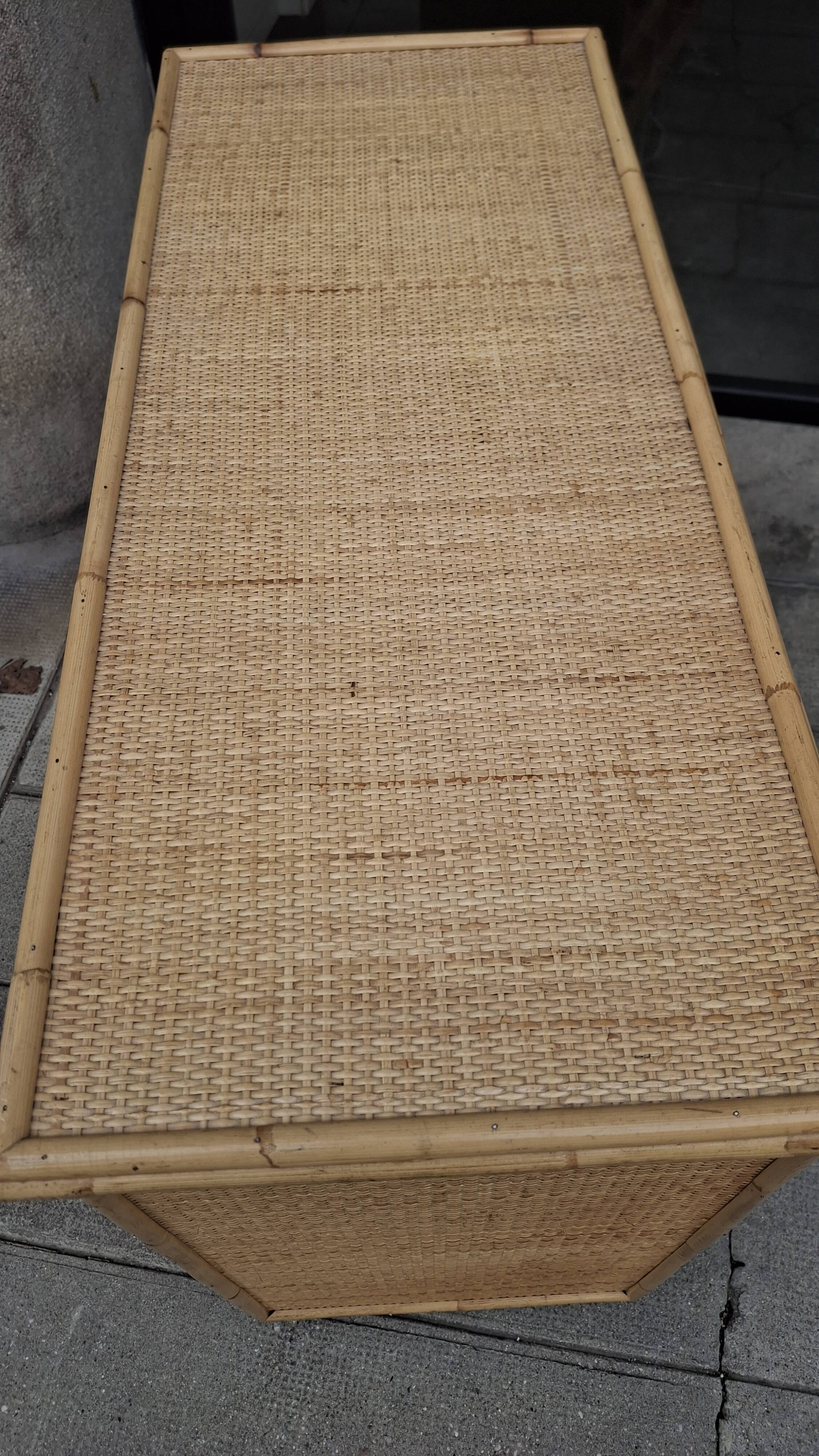 Woven rattan and wicker furniture. Vintage.