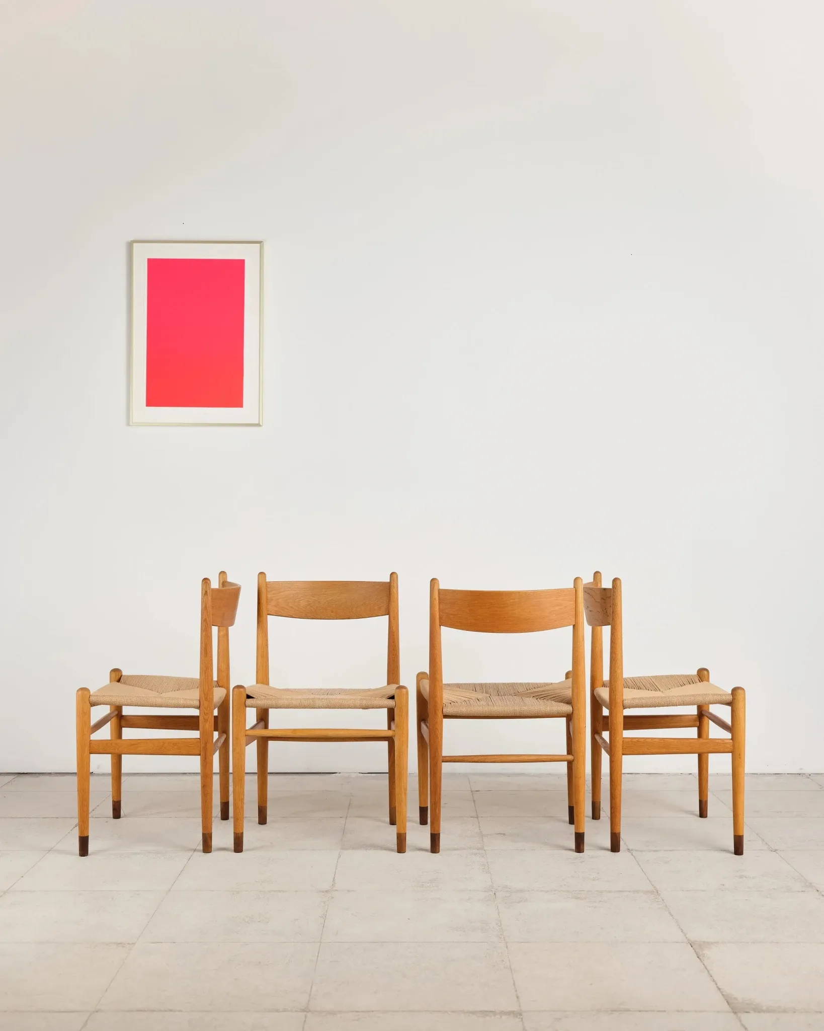 4 CH36 chairs in oak by Hans J. Wegner, Denmark, 1970s