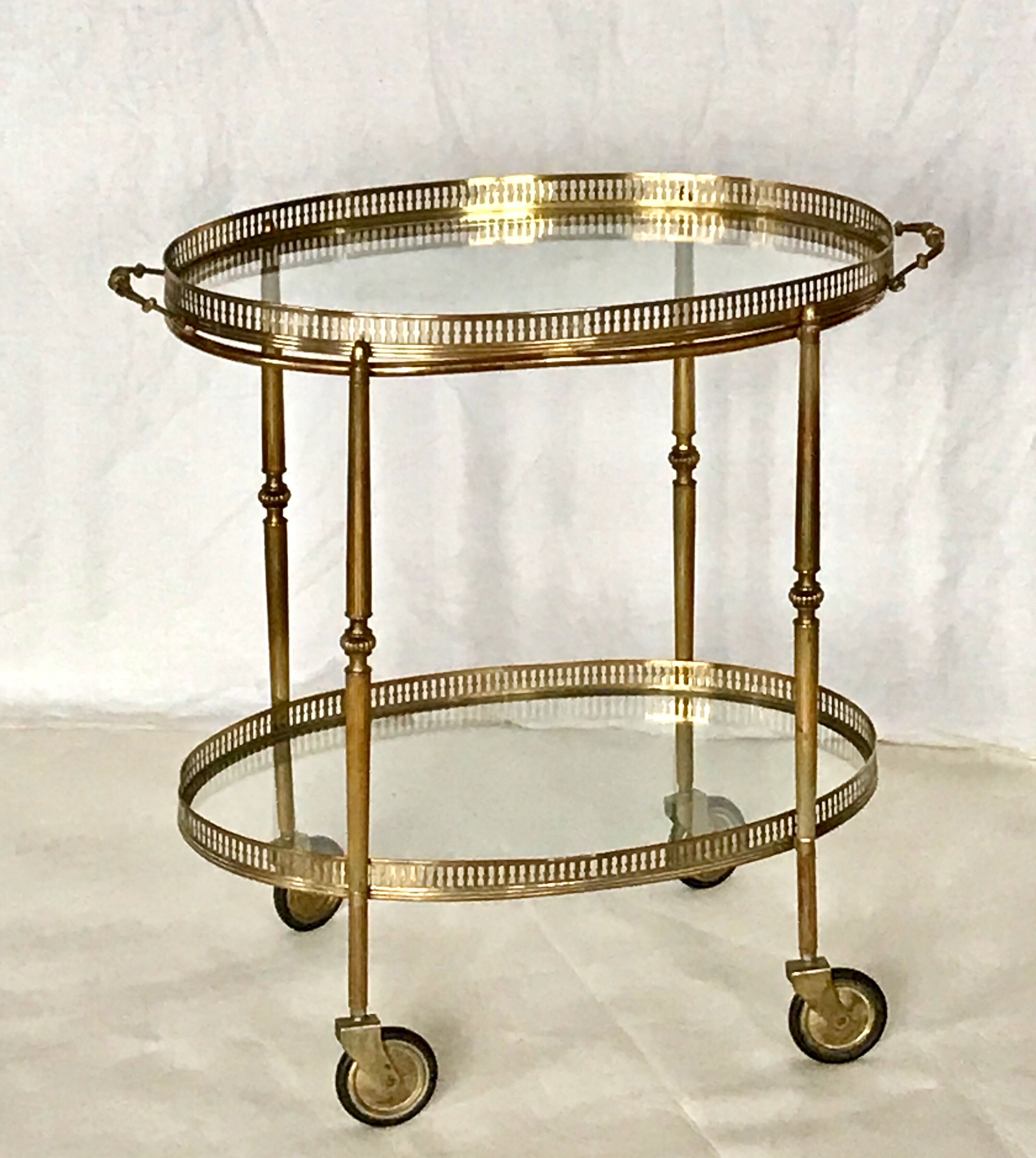 Serving table brass twentieth neoclassical