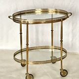 Serving table brass twentieth neoclassical