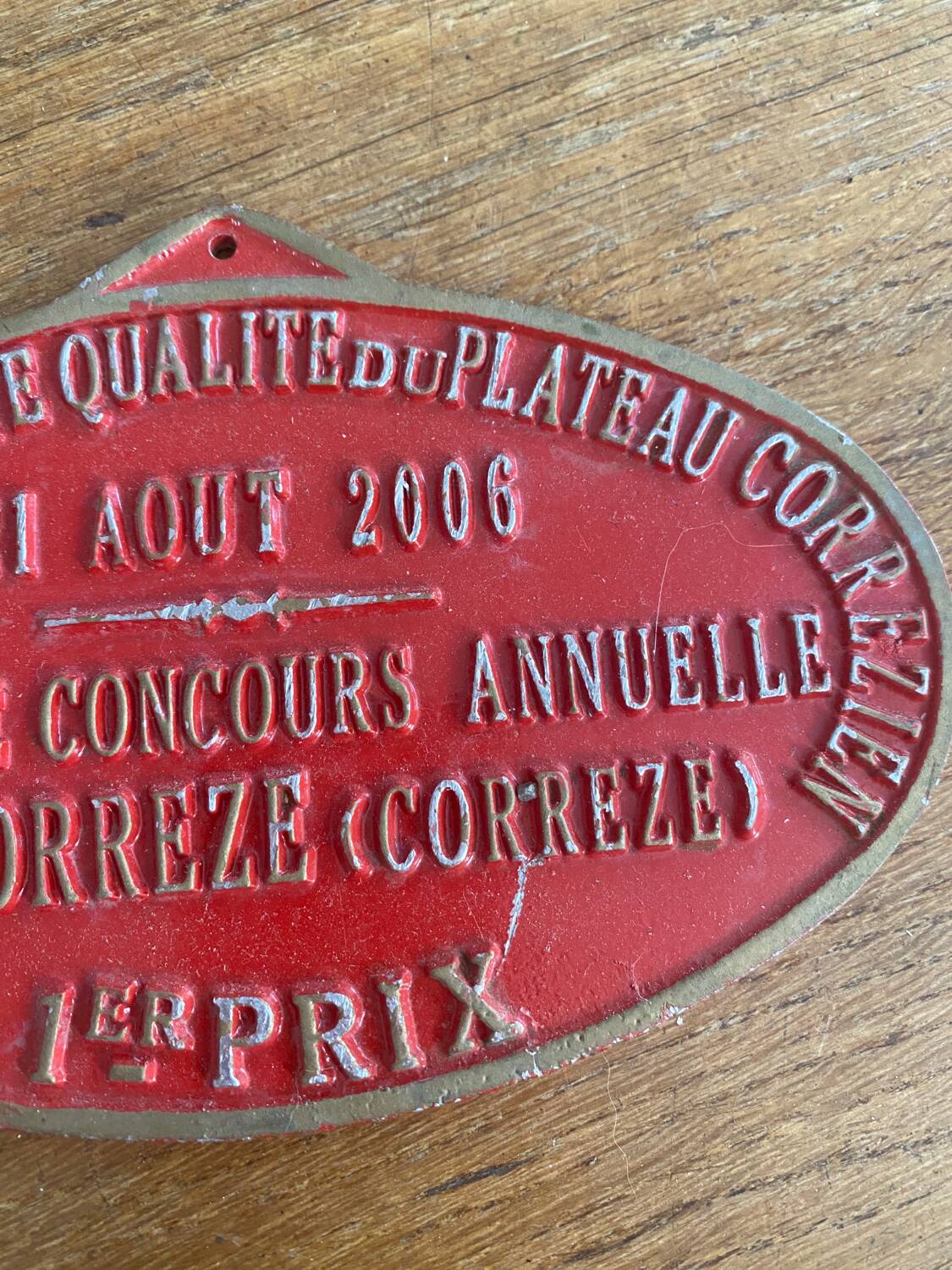 Agricultural competition plaque