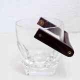 Crystal and wood ice bucket 1970