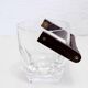 Crystal and wood ice bucket 1970