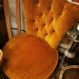 Pair of vintage ocher toad armchairs