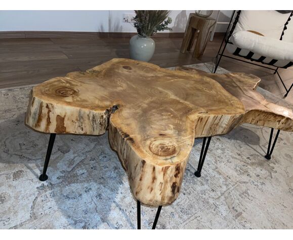 Natural wood coffee table | Selency