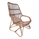 Large vintage wicker armchair