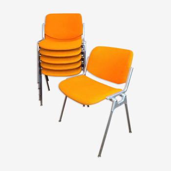 6 Dsc Giancarlo Piretti chairs for Castelli