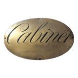 Plaque cabinet de médecin bombée en laiton