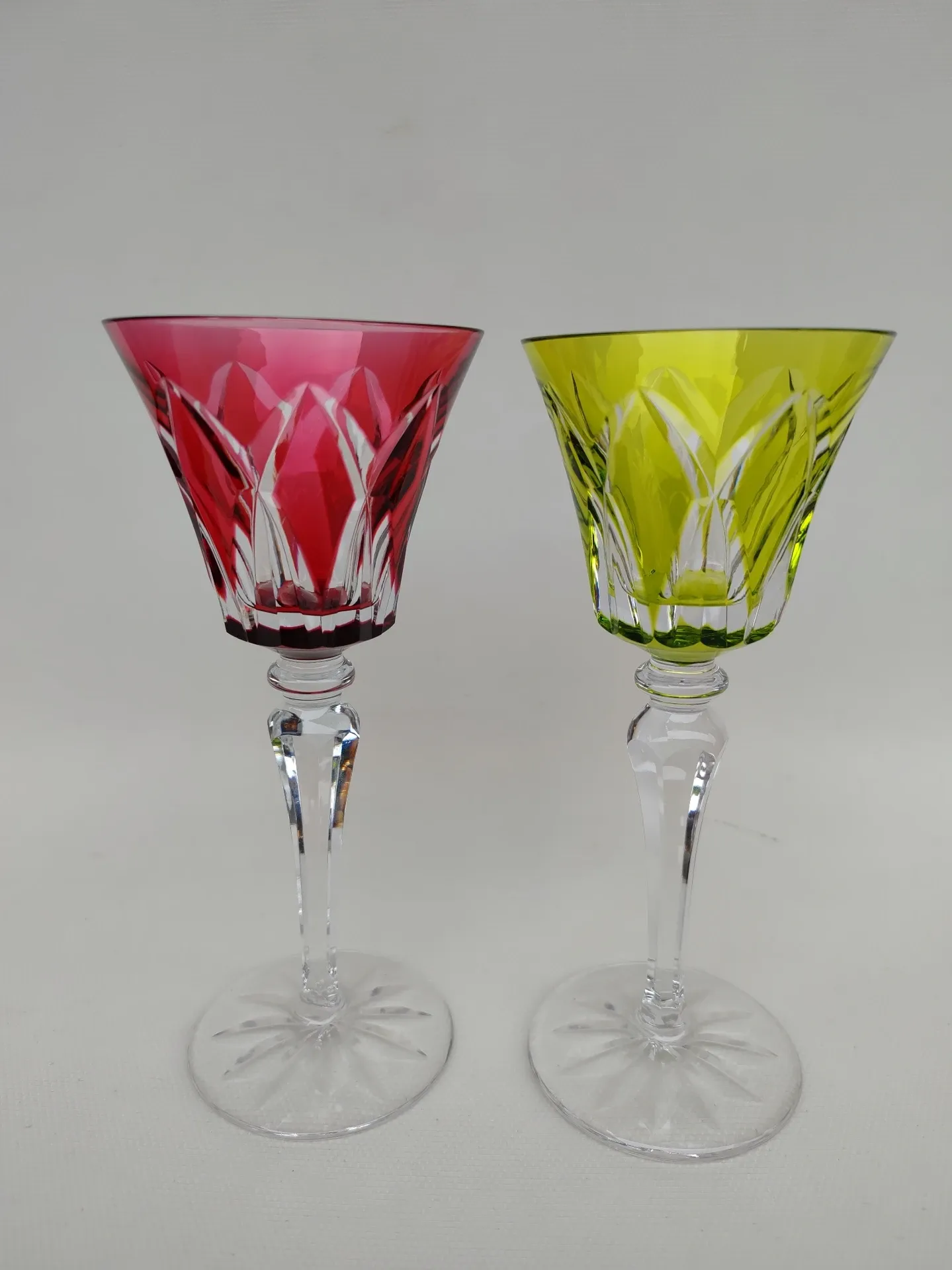 2 large crystal glasses from Saint Louis, Camargue model.