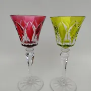 2 large crystal glasses from Saint Louis, Camargue model.