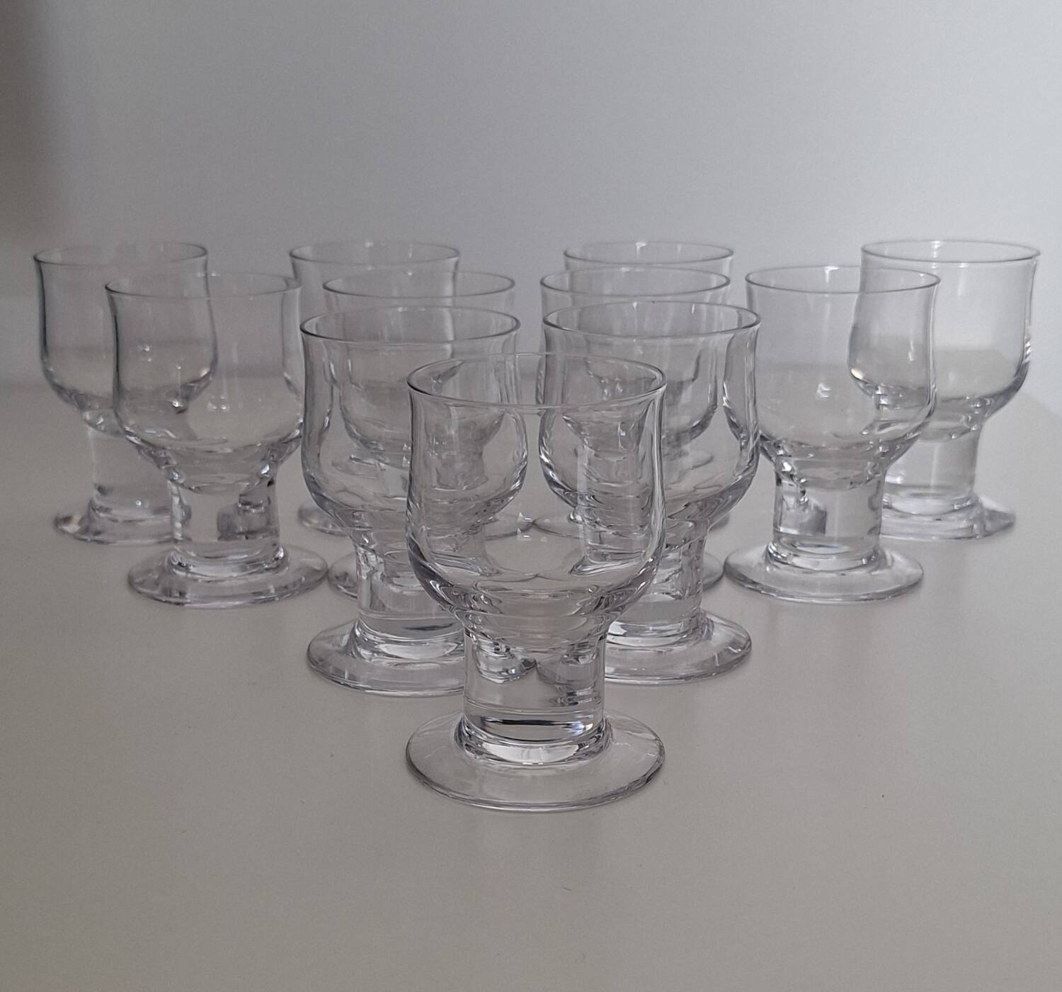 Thick vintage footed glasses