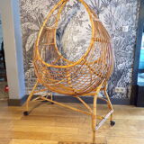 Vintage rattan crib