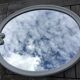 Oval mirror enamelled cast iron and its hook, circa 1950 39x49cm