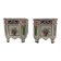 Pair of onion pots Samson 19th century Polychrome earthenware Strasbourg style Antique cache pots