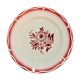 Digoin Sarreguemine red plate