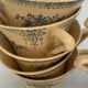 Iron earth tea cup St Amand - antique French earthenware with patina