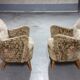 Pair of armchairs flower 50s