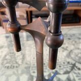 Base for candlesticks + 2 modular candlesticks NAGEL copper brown 1970