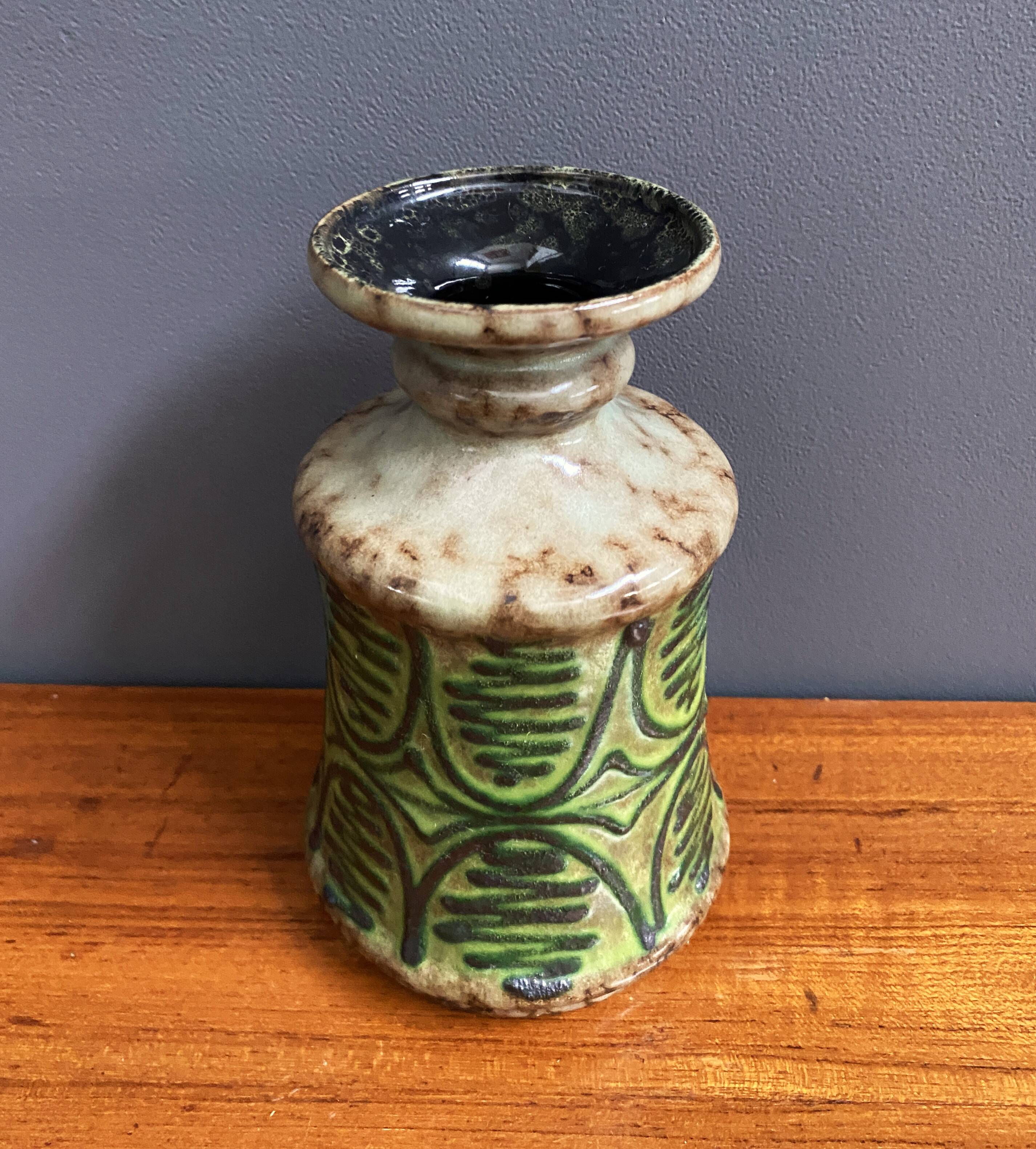 Strehla vase model 1228 1970s German Pottery