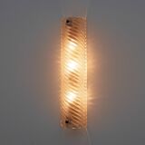 Pair of Barovier & Toso Style Modern Murano Glass Smoked Twisted Sconces
